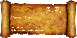 Pável Pál névjegykártya