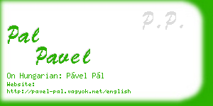pal pavel business card